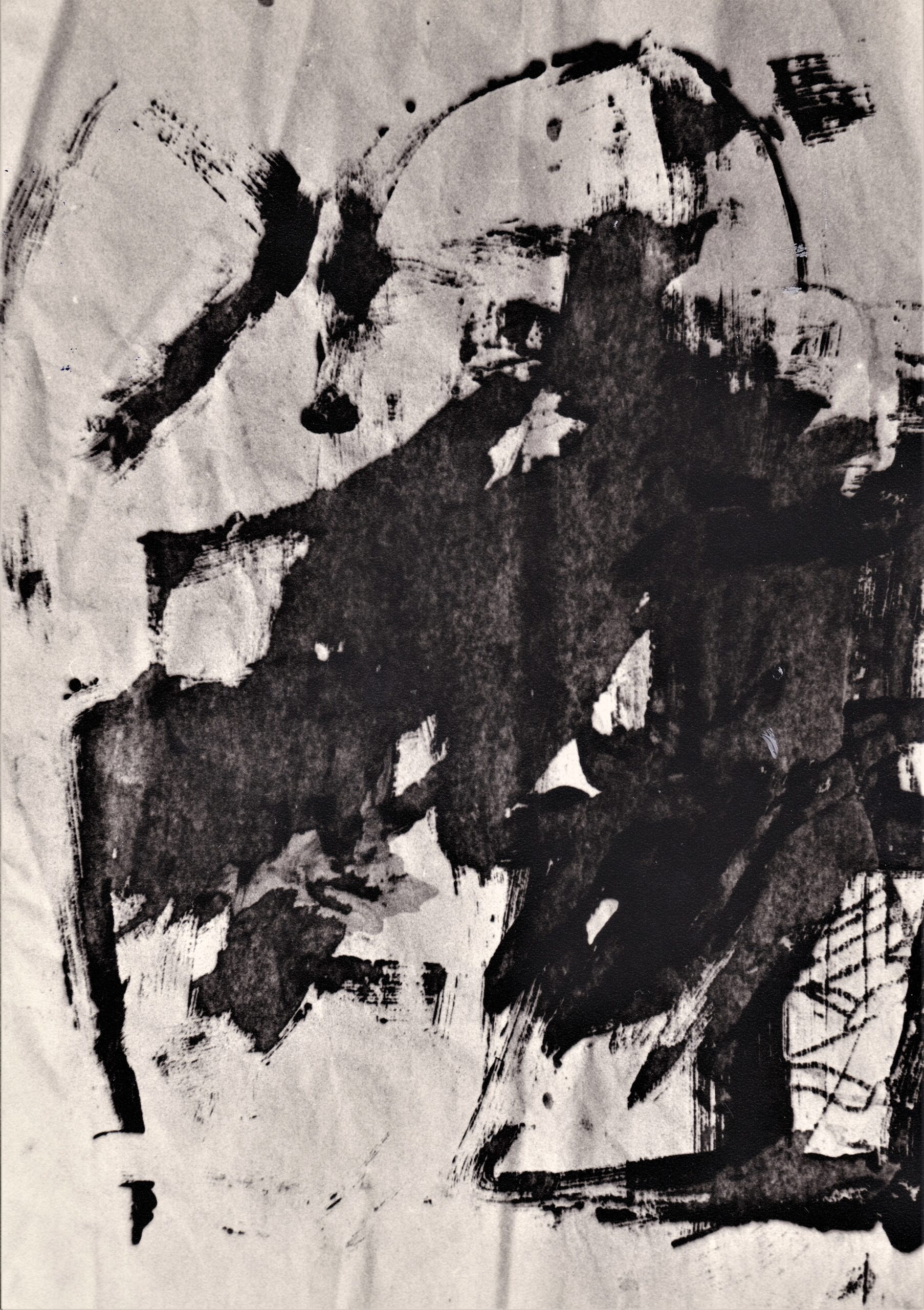 1973 - Strappi (decollage), acrilici su carta 100x70