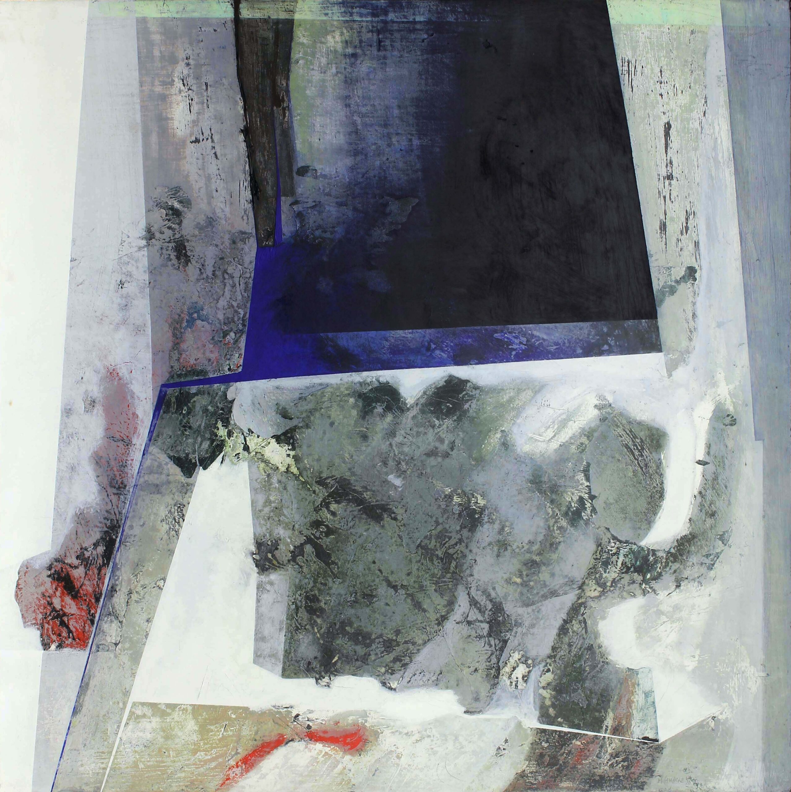 1997 - Antico - carte e acrilici su tavola 100x100