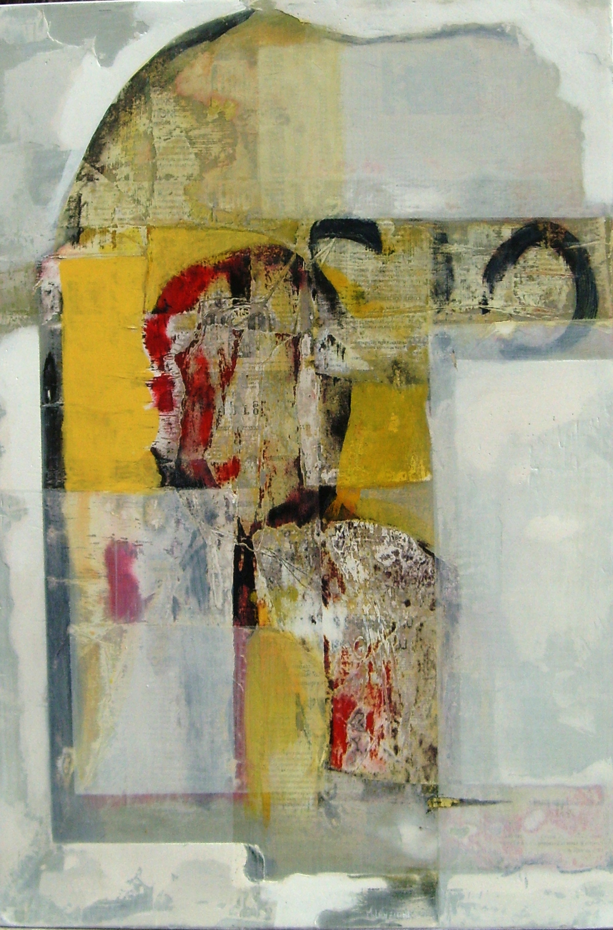 2003 - macchie murali - acrilici e carte su tavola 70x50 (coll. Zurigo)