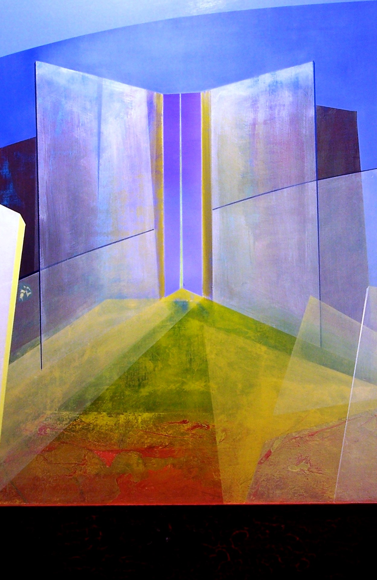 2008 -Verso l'ultimo orizzonte - tecnica mista e acrilici su tavola 150x100