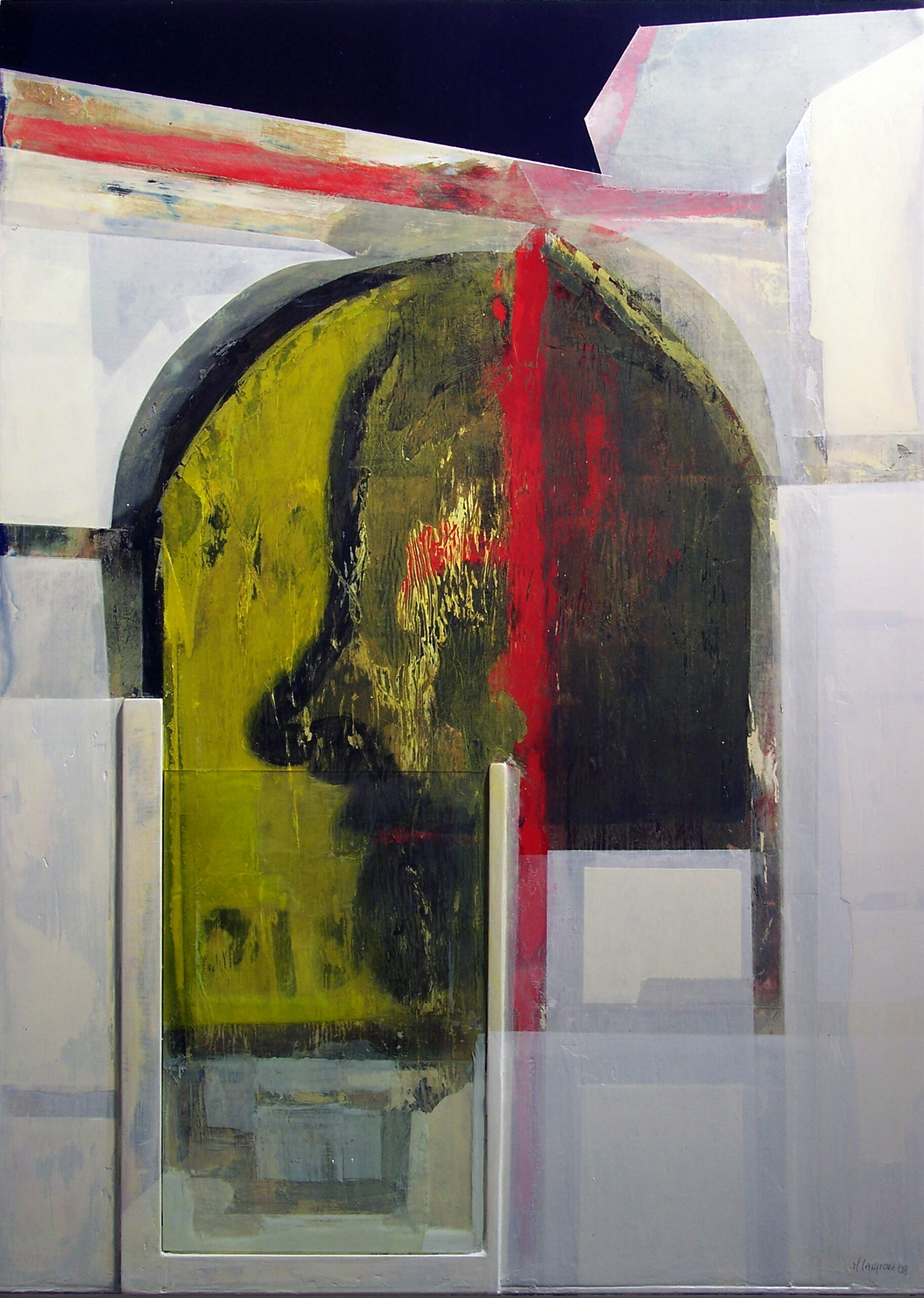2008 - macchie murali (papio) tecnica mista su tavola 100x70