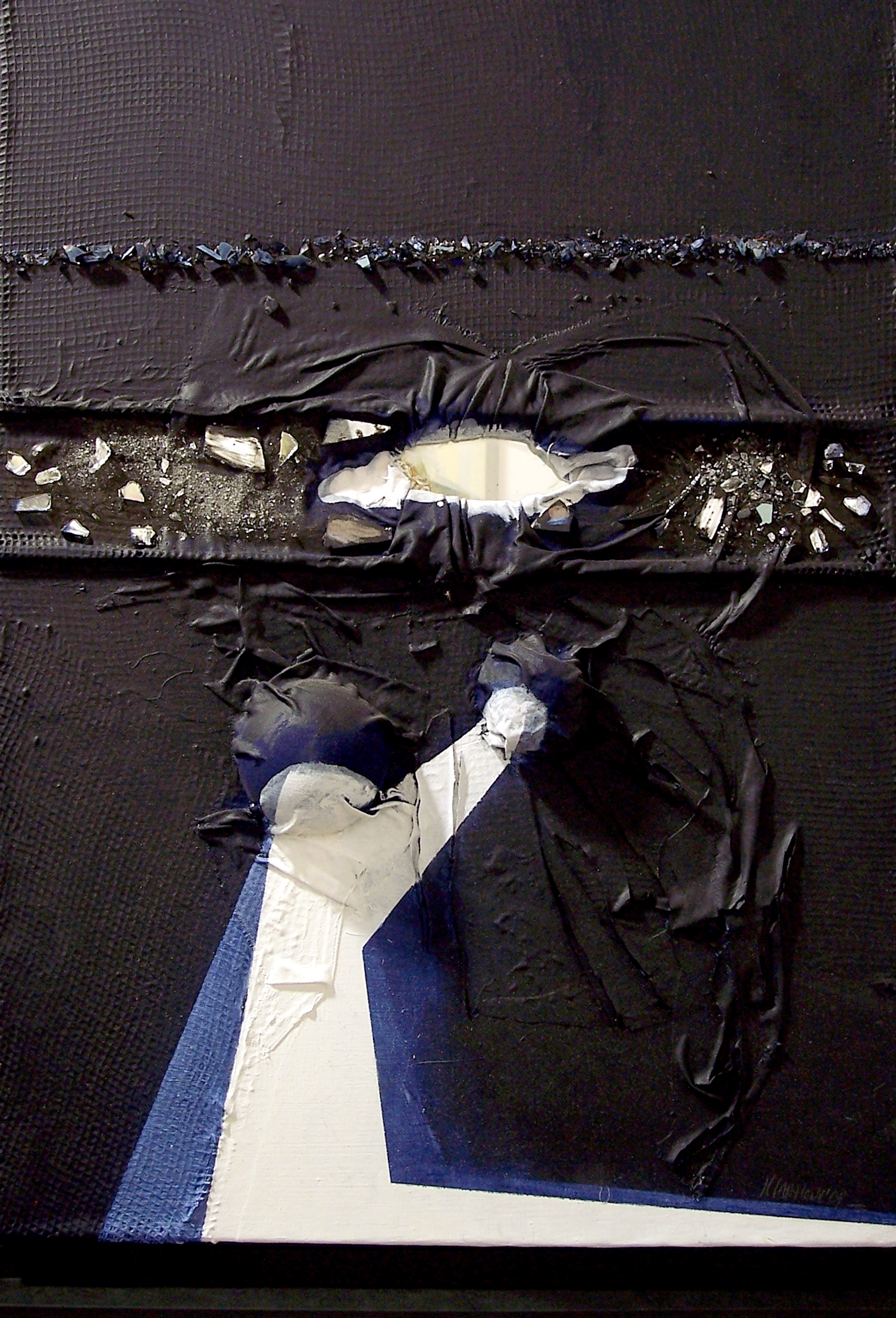 2008 - ondulazioni cosmiche n.2 - tecnica mista e acrilici su tela 50x70