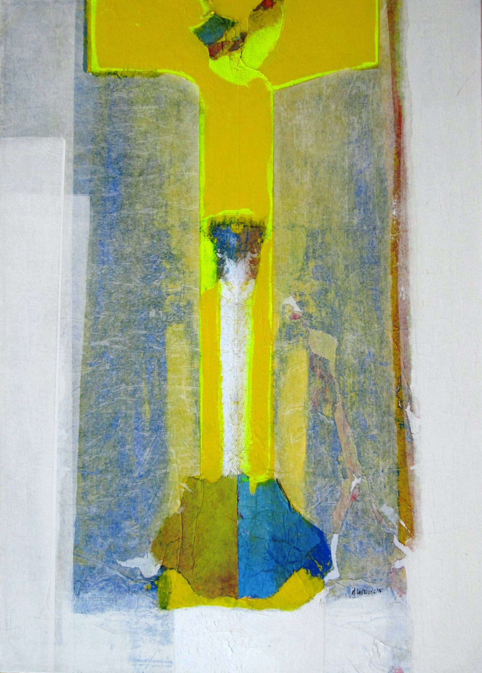 2016 - (coll. Cosenza - Perugia) Trasfigurazione – incollage, carte veline e acrilici su tela 70x50
