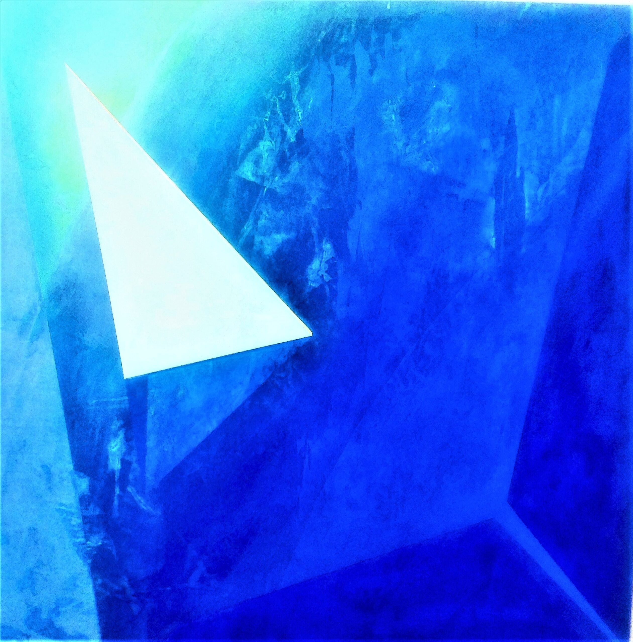 2018 - mediterraneo 1 - incollage, carte veline e acrilici su tavola 100x100