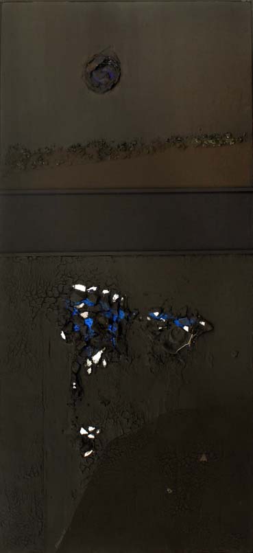 2008 – Energheia (massa matericablu in movimento ) – tecnica mista su tavola175x80