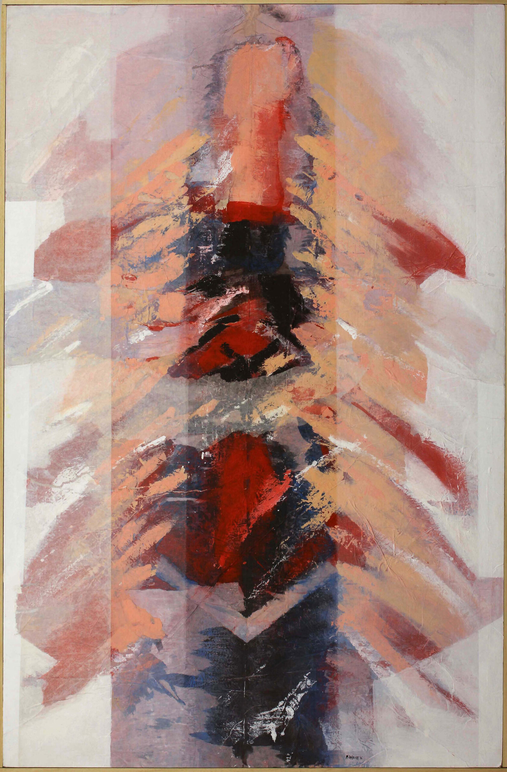 2016 – Abrasioni – incollage, carte veline e acrilici su tavola 150×100 (coll. Venneri Spagna)