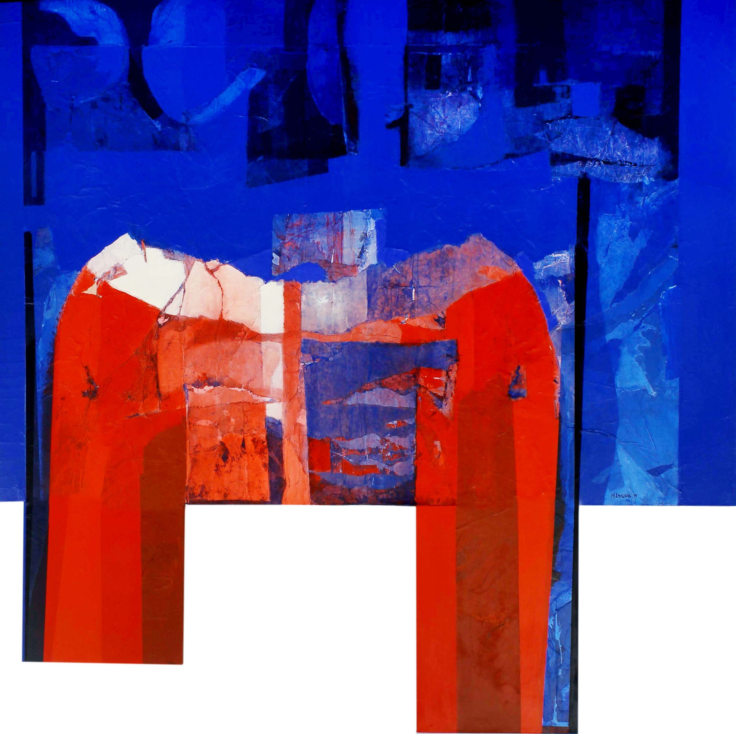 2016 – Il tempio – in-collage, veline e acrilici su tavola 160×160 D)