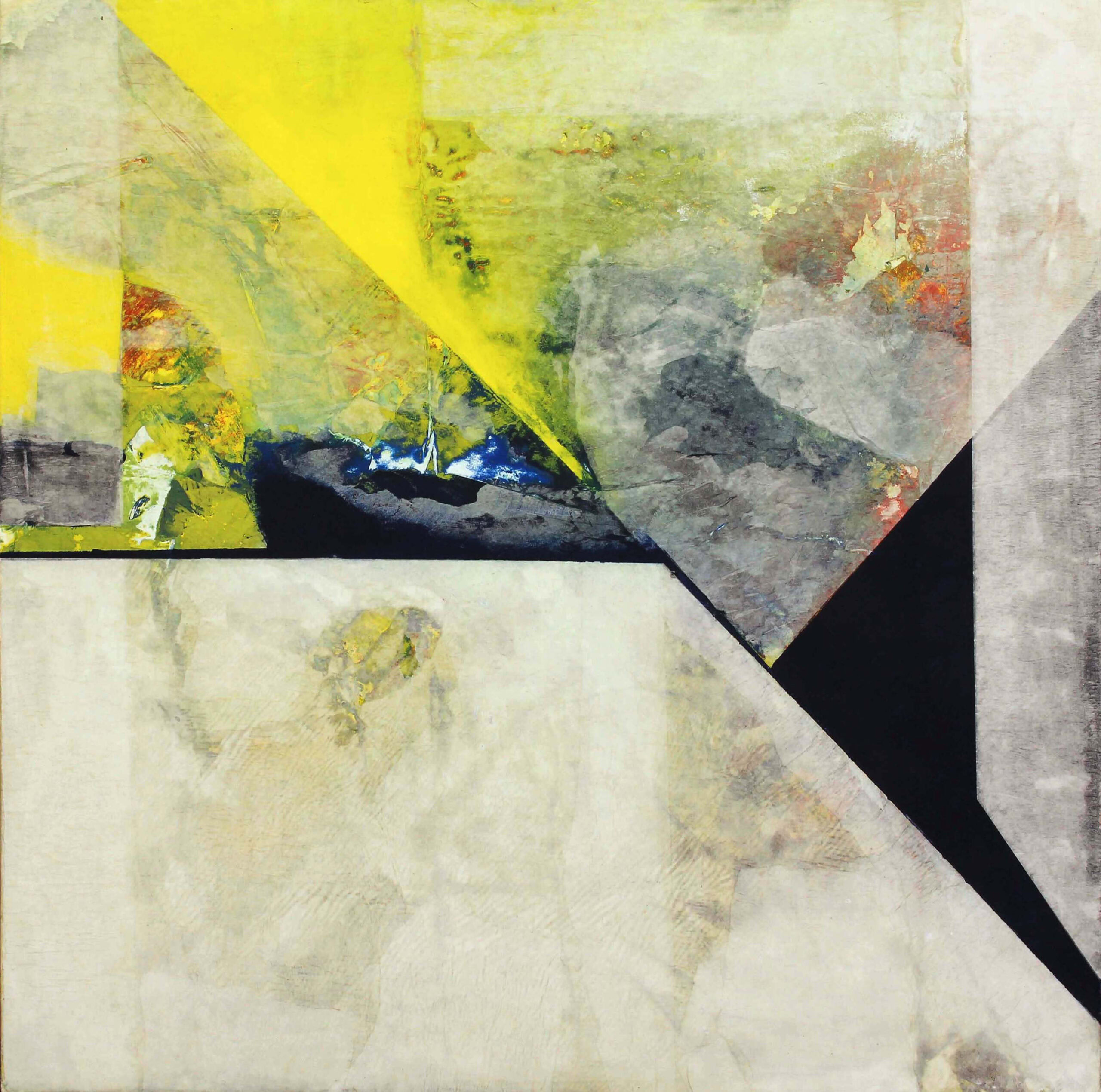 2017 – D) Luce che appare – incollage – carte veline e acrilici su tavola 60×60 (coll. Anastasio)